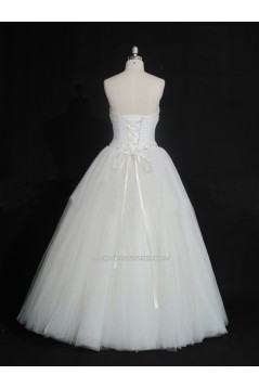 Ball Gown Strapless Beaded Bridal Gown Wedding Dress WD010480