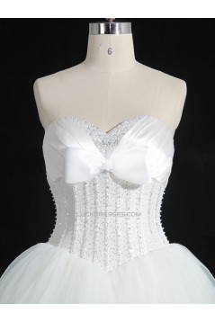Ball Gown Sweetheart Bowknot Beaded Bridal Gown Wedding Dress WD010481