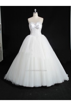 Ball Gown Sweetheart Bowknot Beaded Bridal Gown Wedding Dress WD010481