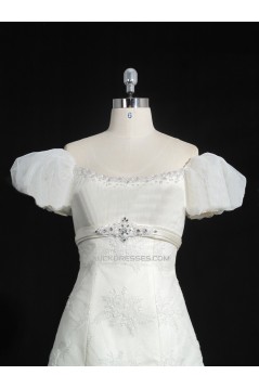 A-line Beaded Lace Bridal Gown Wedding Dress WD010482