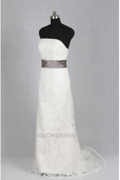 Classic Strapless Lace Bridal Gown Wedding Dress WD010494