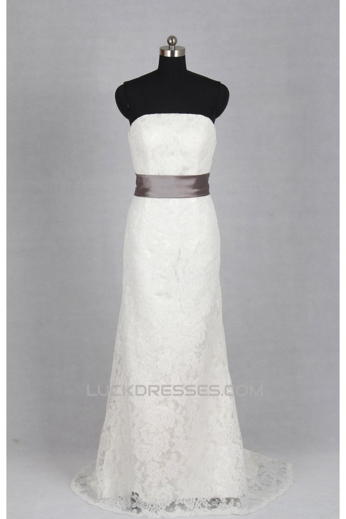 Classic Strapless Lace Bridal Gown Wedding Dress WD010494