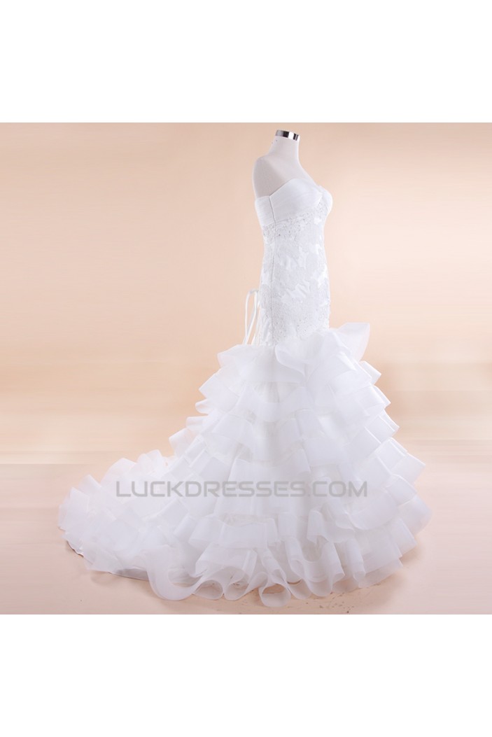 Trumpet/Mermaid Sweetheart Lace Bridal Wedding Dresses WD010502