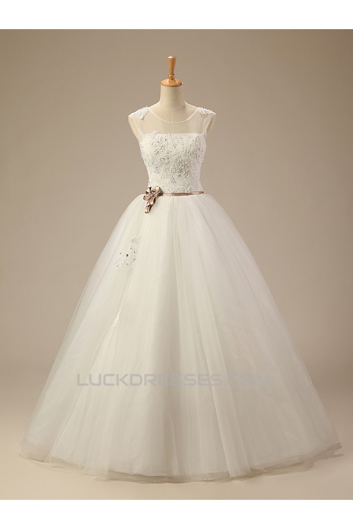 Ball Gown Lace Beaded Bridal Wedding Dresses WD010504