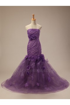 Trumpet/Mermaid Strapless Bridal Wedding Dresses WD010505