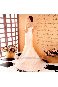 Trumpet/Mermaid Beaded Lace Bridal Wedding Dresses WD010514