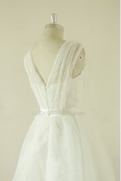 A-line V-neck Short Lace Bridal Wedding Dresses WD010522