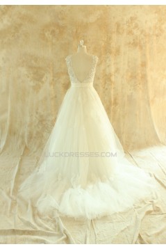 A-line Beaded Lace Bridal Wedding Dresses WD010527