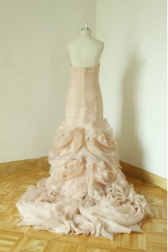 Trumpet/Mermaid Strapless Bridal Wedding Dresses WD010535