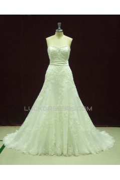 A-line Sweetheart Lace Bridal Wedding Dresses WD010541