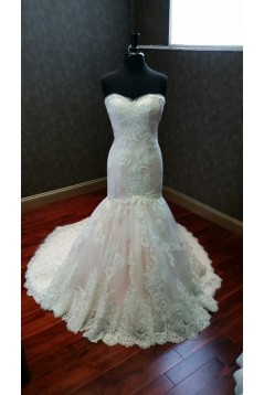 Trumpet/Mermaid Sweetheart Lace Bridal Wedding Dresses WD010544