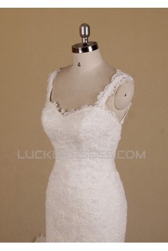 Trumpet/Mermaid Straps Lace Bridal Wedding Dresses WD010551