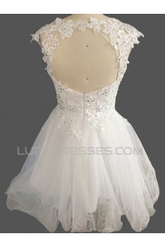 Short/Mini Beaded Lace Bridal Wedding Dresses WD010606