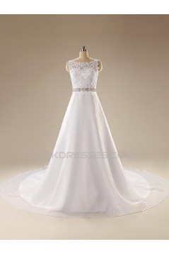 A-line Beaded Lace Bridal Wedding Dresses WD010607