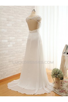 A-line Lace and Chiffon Bridal Wedding Dresses WD010612