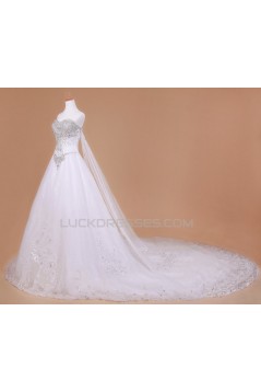 A-line Sweetheart Beaded Bridal Wedding Dresses WD010626
