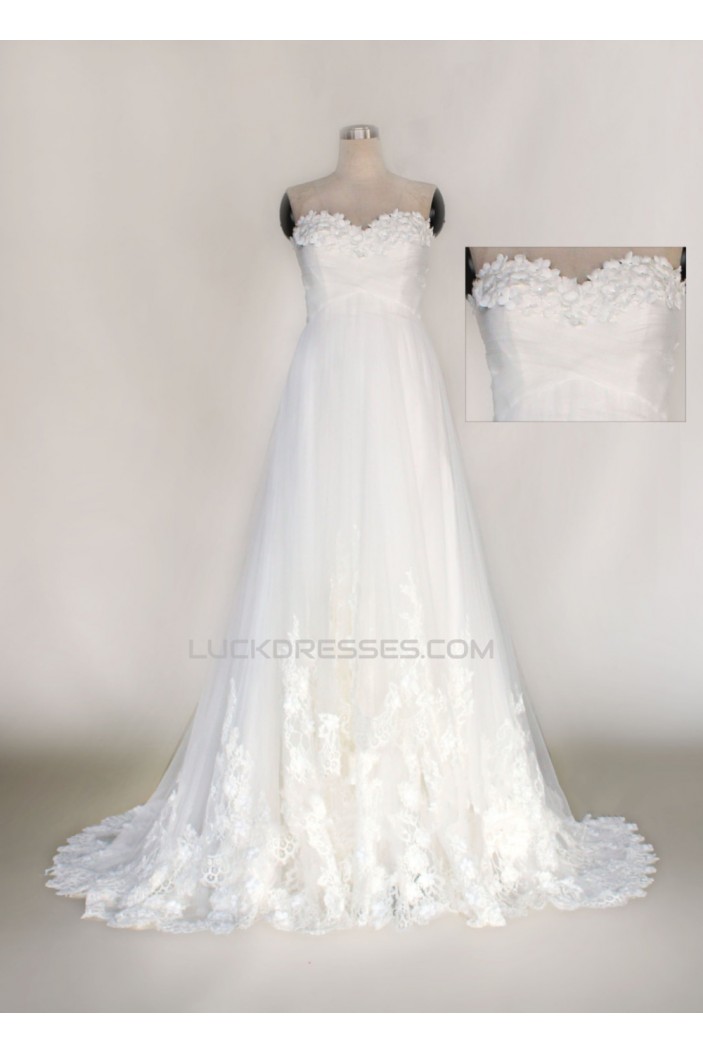 A-line Sweetheart Lace Bridal Wedding Dresses WD010630