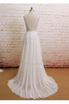 A-line Lace and Chiffon Bridal Wedding Dresses WD010640