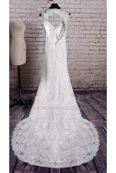 Trumpet/Mermaid V-neck Lace Bridal Wedding Dresses WD010659