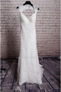 Trumpet/Mermaid V-neck Lace Bridal Wedding Dresses WD010659