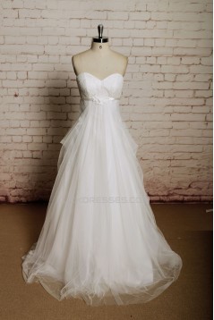 Empire Sweetheart Lace and Tulle Maternity Bridal Wedding Dresses WD010667