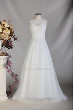 A-line Lace Bridal Wedding Dresses WD010670