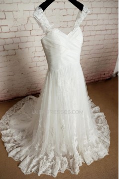 A-line Straps Lace Bridal Wedding Dresses WD010689