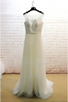 A-line Tulle and Lace Bridal Wedding Dresses WD010693