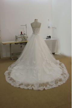 A-line Beaded Lace Bridal Wedding Dresses WD010700