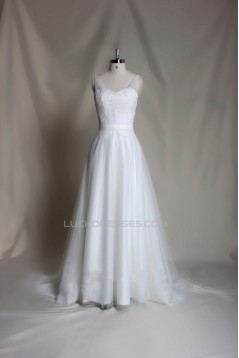 A-line Straps Lace Bridal Gown Wedding Dress WD010709