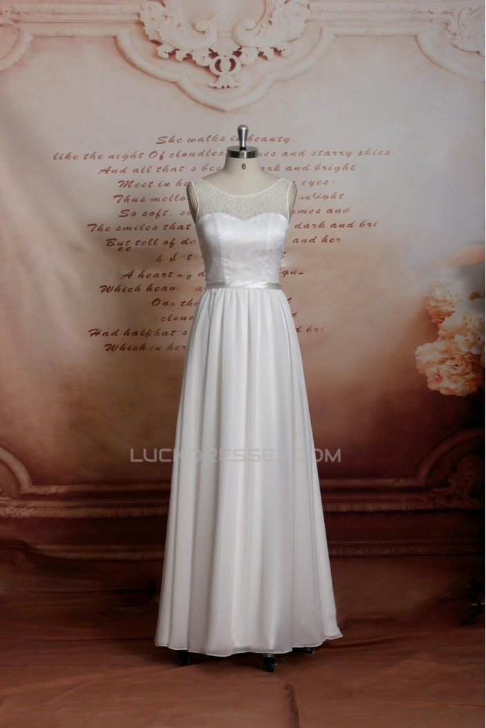 A-line Lace Bridal Gown Wedding Dress WD010746