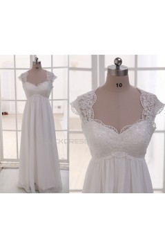 Empire Lace and Chiffon Maternity Bridal Gown Wedding Dress WD010789