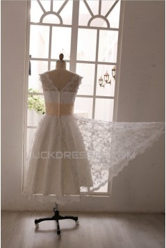 A-line Short Lace Bridal Gown Wedding Dress WD010792