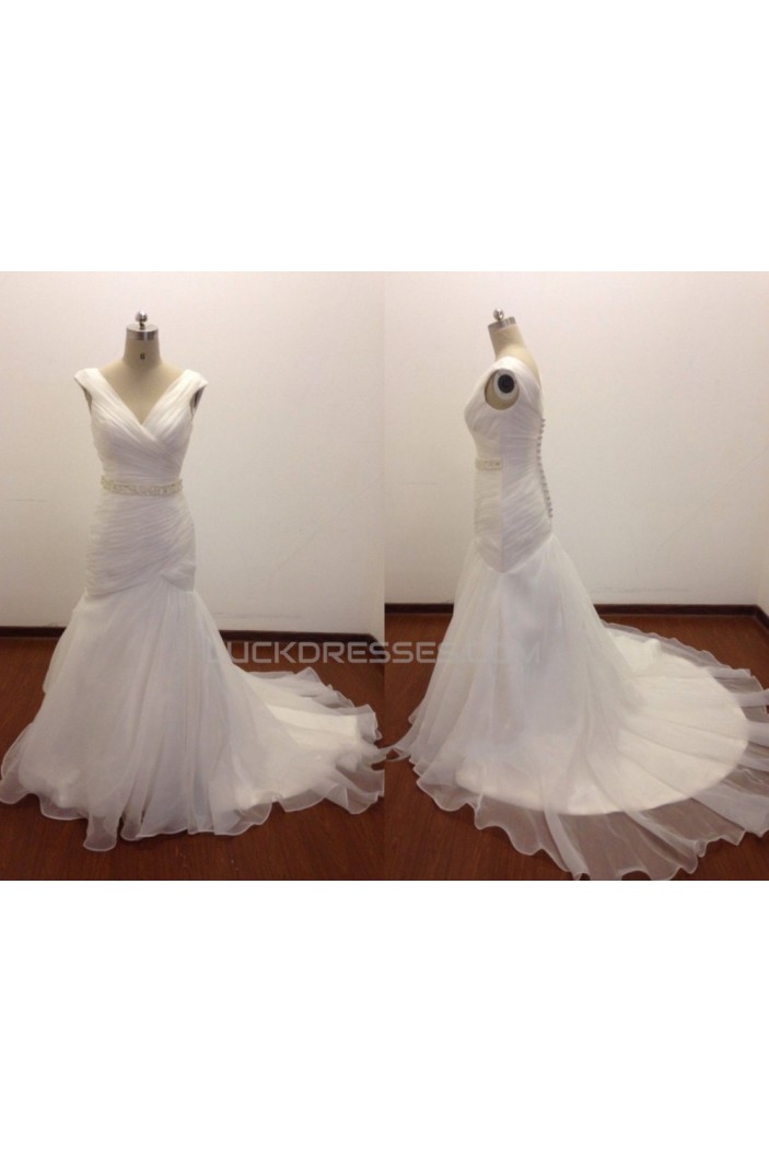 Trumpet/Mermaid Beaded Bridal Wedding Dresses WD010822