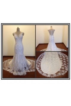 Trumpet/Mermaid Beaded Appliques Bridal Wedding Dresses WD010825