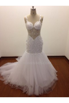 Trumpet/Mermaid Beaded Bridal Wedding Dresses WD010827