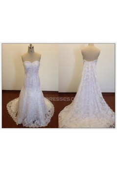 Trumpet/Mermaid Sweetheart Lace Bridal Wedding Dresses WD010828