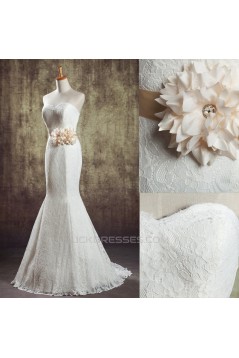 Trumpet/Mermaid Sweetheart Lace Bridal Wedding Dresses WD010833