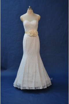 Trumpet/Mermaid Sweetheart Lace Bridal Wedding Dresses WD010833