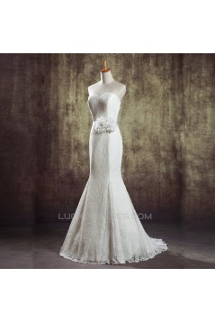 Trumpet/Mermaid Sweetheart Lace Bridal Wedding Dresses WD010833