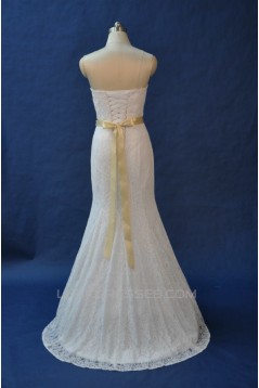 Trumpet/Mermaid Sweetheart Lace Bridal Wedding Dresses WD010833