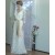 Sheath 3/4 Sleeves V-neck Lace Bridal Wedding Dresses WD010848