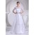 A-Line 3/4 Length Sleeve Beaded Appliques Court Train Wedding Dresses 2030001