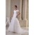 A-Line V-Neck Short Sleeve Court Train Wedding Dresses 2030002
