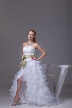A-Line Strapless Beaded Court Train Wedding Dresses 2030004