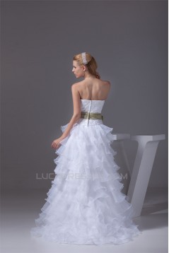 A-Line Strapless Beaded Court Train Wedding Dresses 2030004