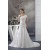 A-Line Portrait Short Sleeve Wedding Dresses 2030014