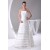A-Line Satin Organza Sleeveless Strapless Sweet Wedding Dresses 2030019