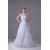 A-Line Sleeveless Strapless Handmade Flowers Wedding Dresses 2030029
