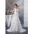 A-Line Sleeveless V-Neck Satin Organza Most Beautiful Beaded Wedding Dresses 2030037